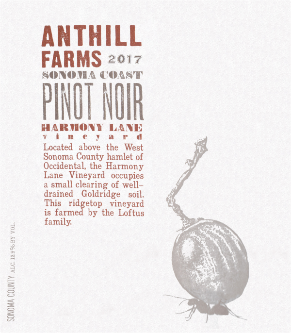Anthill Farms Harmony Lane Pinot Noir 2017