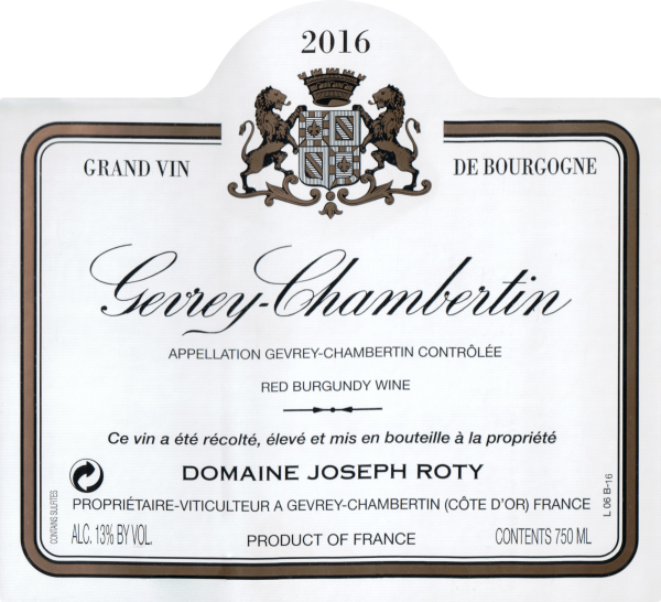 Joseph Roty Gevrey Chambertin 2016