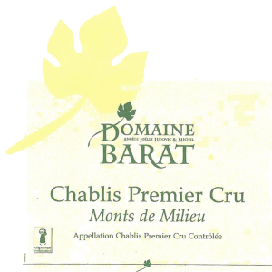 Domaine Barat Chablis 1er Cru Mont De Milieu 2018