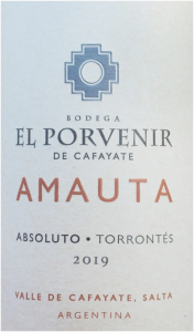 Bodega El Porvenir De Cafayate Amauta Absoluto Torrontes 2019