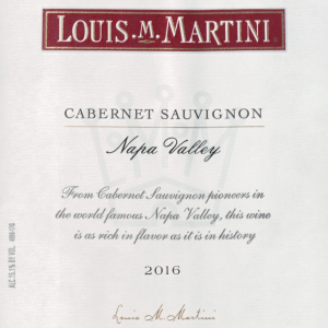 Louis Martini Napa Valley Cabernet Sauvignon 2016