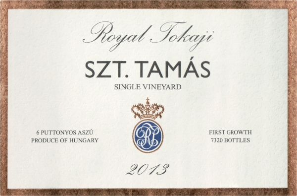 Royal Tokaji Szt. Tamas Single Vineyard 6 Puttonyos Aszu 2013