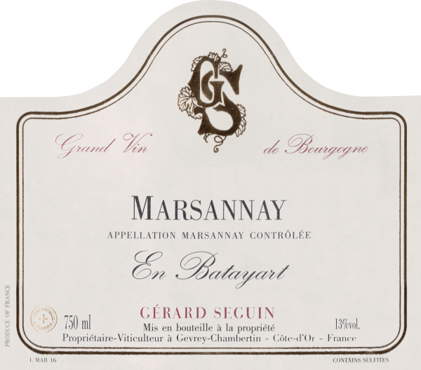 Gerard Seguin Marsannay En Batayart 2017