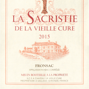 La Sacristie Vieille Cure Fronsac 2015