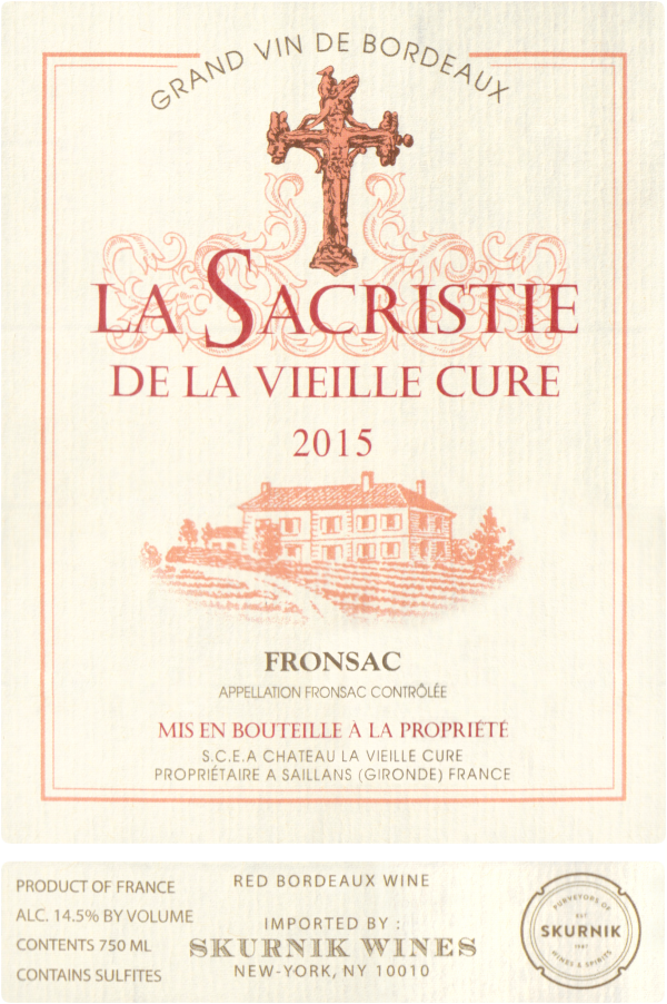 La Sacristie Vieille Cure Fronsac 2015