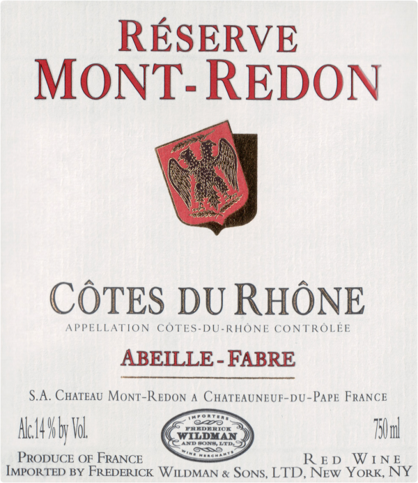 Mont Redon Cotes Du Rhone Reserve 2018