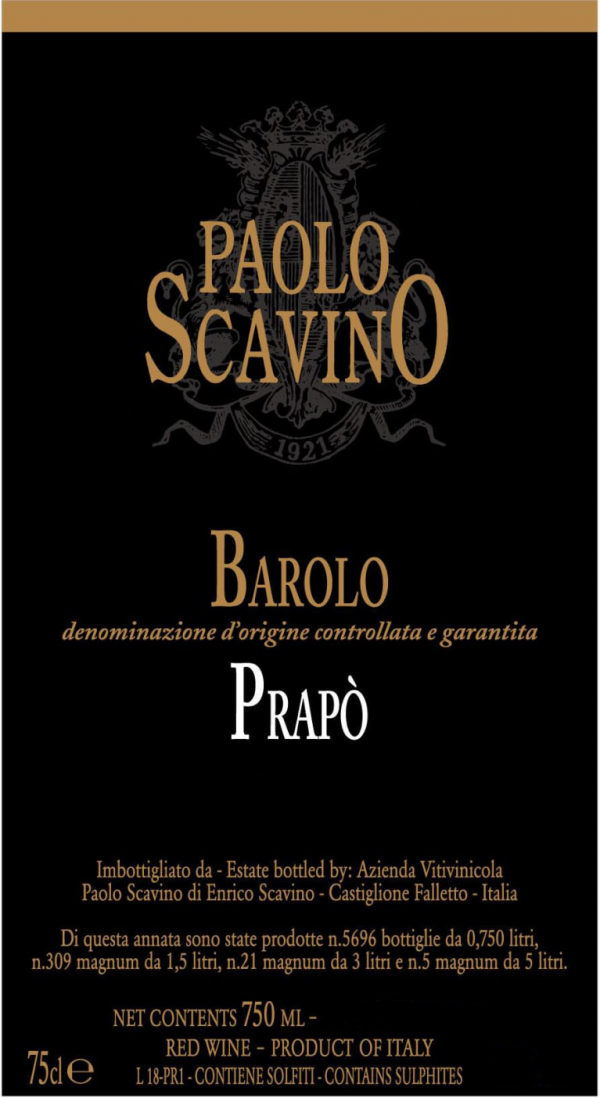 Paolo Scavino Barolo 'prapo' 2016