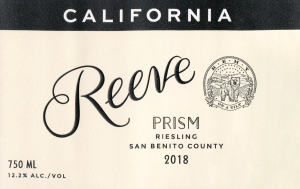 Reeve Wines San Benito Riesling 2018