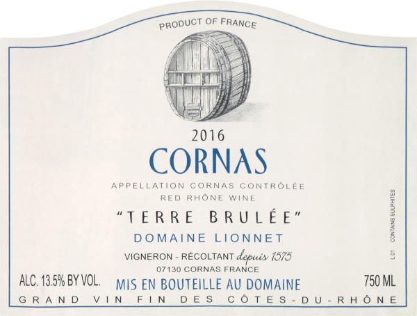 Domaine Lionnet Cornas Terre Brulee 2016