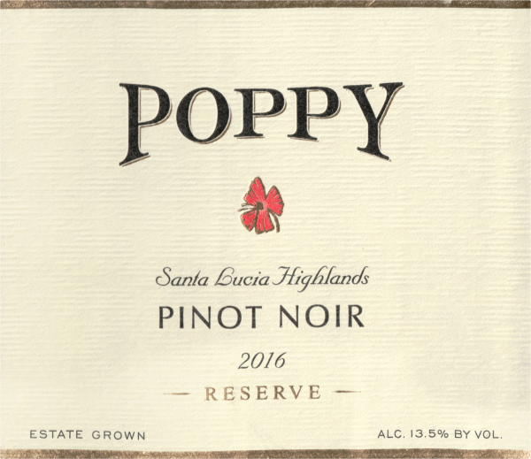 Poppy Pinot Noir Santa Lucia Highlands Reserve 2016