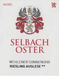 Selbach Oster Wehlener Sonnenuhr Riesling Auslese** 2019