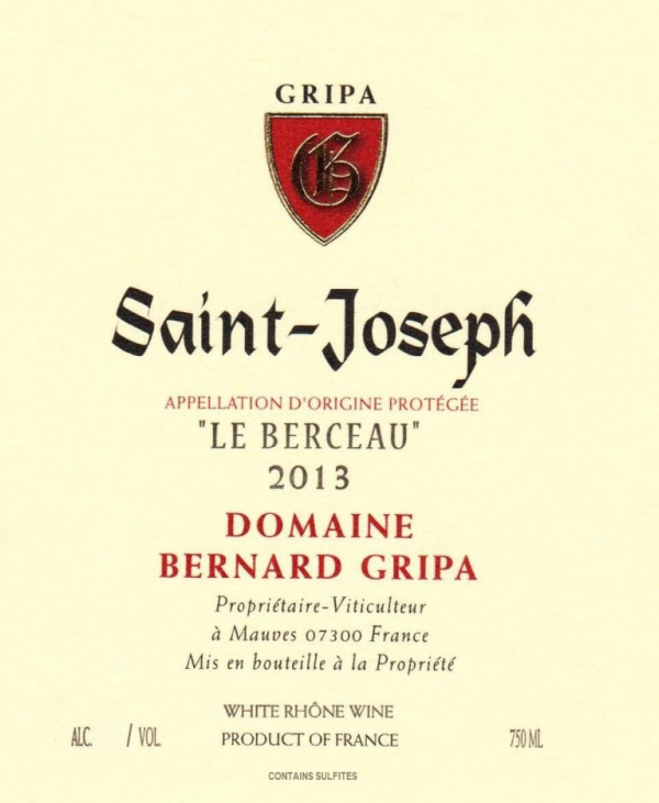 Bernard Gripa Le Berceau Saint Joseph Rouge 2013