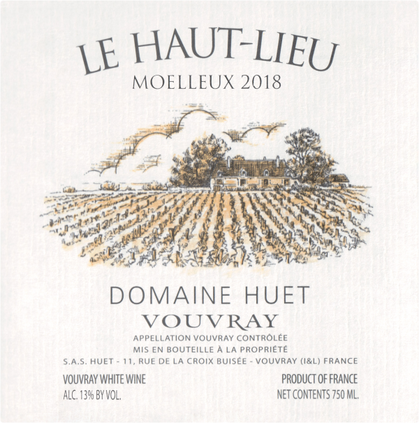 Huet Vouvray Moelleux Haut Lieu 2018