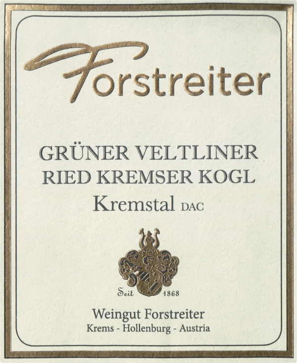 Forstreiter Gruner Veltliner Kremstal Kremser Kogl 2018