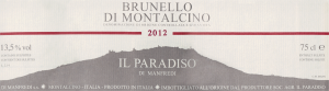 Il Paradiso Di Manfredi Brunello Di Montalcino 2012