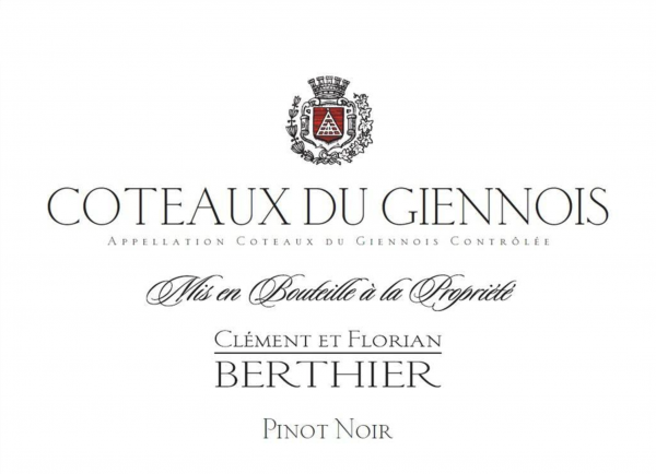 Clement Et Florian Berthier Coteaux Du Giennois Rouge Pinot Noir 2018