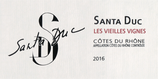 Santa Duc Cotes Du Rhone Vieilles Vignes 2016