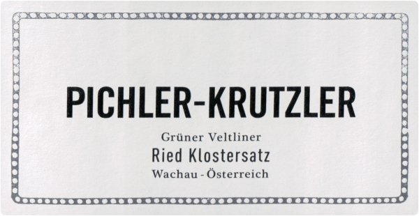 Pichler Krutzler Klostersatz Gruner Veltliner 2017