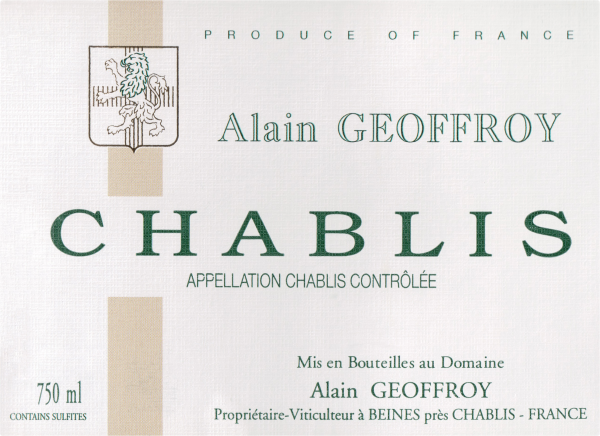 Alain Geoffroy Chablis 2018