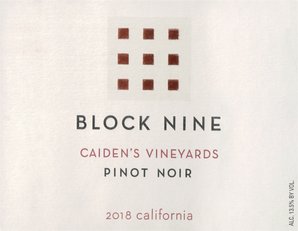 Block Nine Caiden's Vineyard Pinot Noir 2018