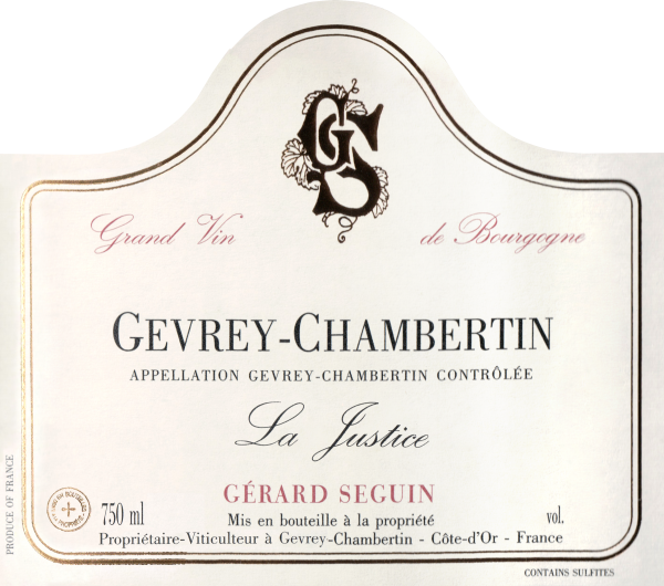 Gerard Seguin Gevrey Chambertin La Justice 2017