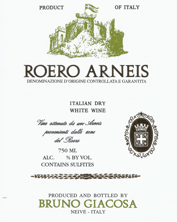 Bruno Giacosa Roero Arneis Docg 2019