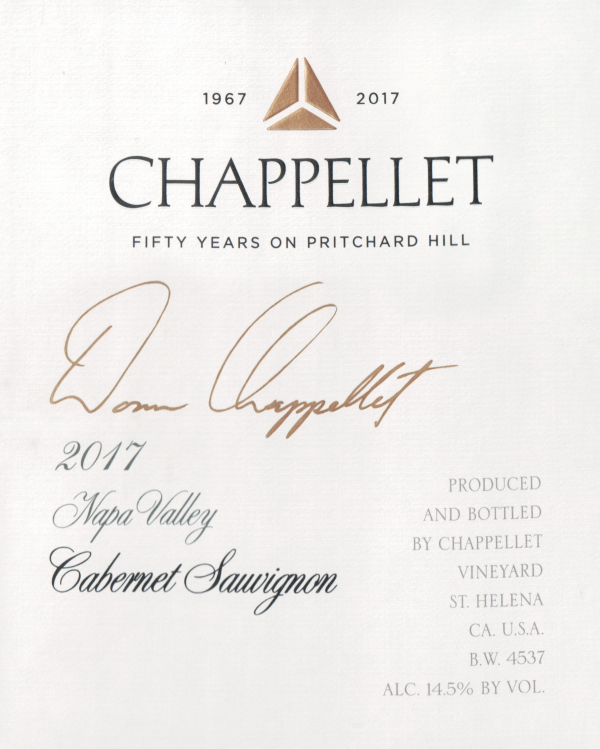 Chappellet Signature Napa Cabernet Sauvignon 2017