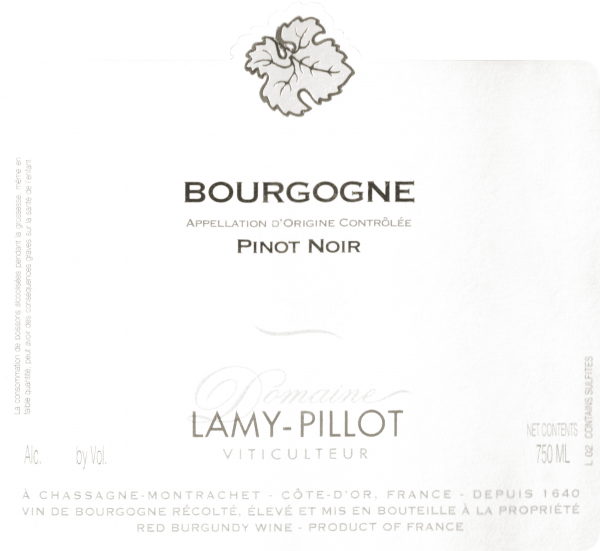 Lamy Pillot Bourgogne Pinot Noir 2018