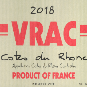 Vrac Cotes Du Rhone 2018