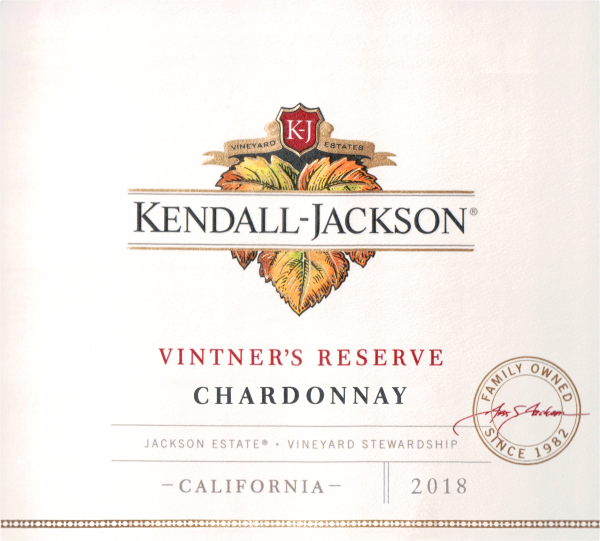 Kendall Jackson Chardonnay Vintners Reserve 2018