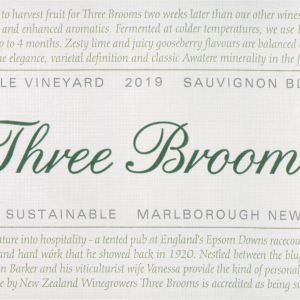 Three Brooms Sauvignon Blanc 2019