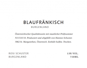 Rosi Schuster Blaufrankisch Burgenland 2017