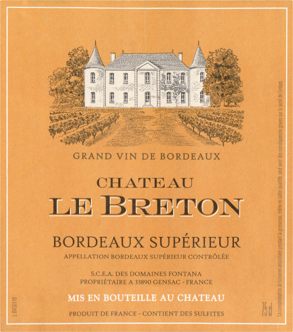 Chateau Le Breton Bordeaux Superieur 2018