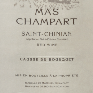 Mas Champart St Chinian Causse Du Bousquet Rouge 2015