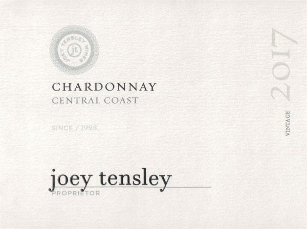Joey Tensley Central Coast Chardonnay 2017