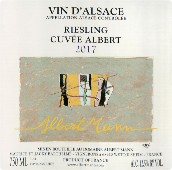 Albert Mann Riesling Cuvee Albert 2017