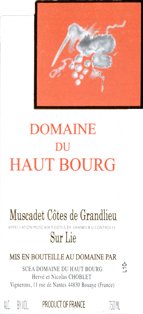 Haut Bourg Muscadet Cotes De Grandlieu 2019