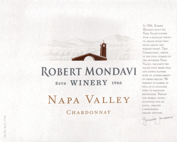 Robert Mondavi Napa Chardonnay 2018