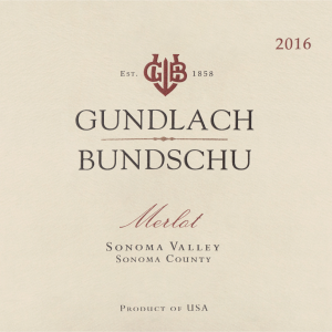Gundlach Bundschu Merlot 2016
