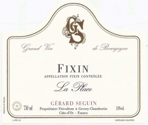 Domaine Gerard Seguin Fixin 'la Place' Rouge 2017