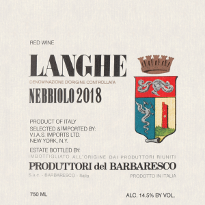 Produttori Nebbiolo Langhe 2018