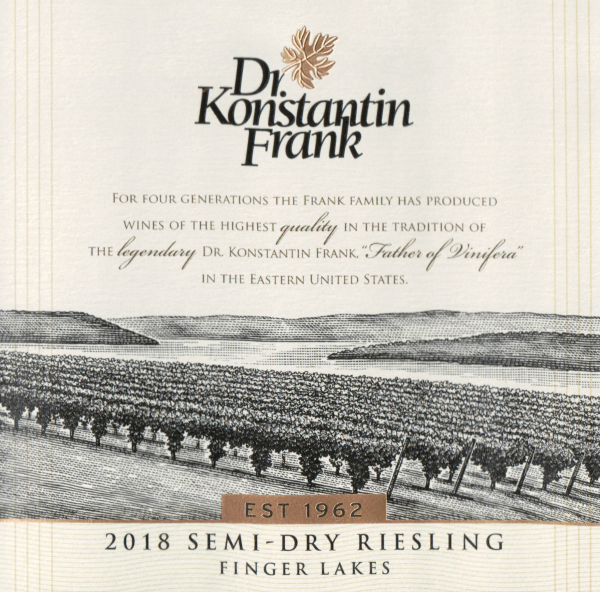 Dr. Konstantin Frank Semi Dry Riesling 2018